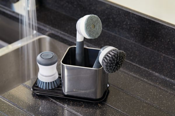 MasterCraft Soap Dispensing Dish Brush - Grey