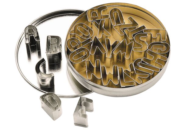 MasterCraft Alphabet Cookie Cutters in Tin Set/26