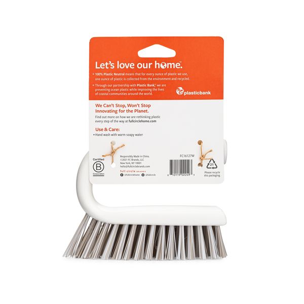 Full Circle All-Purpose Scrub Brush - White