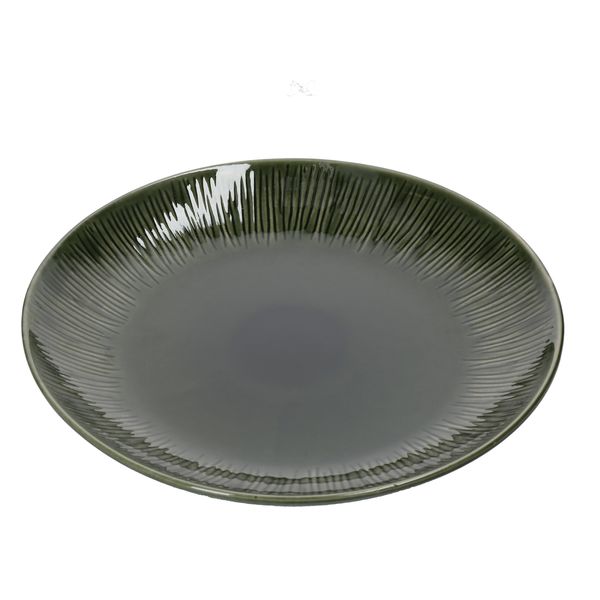 Mikasa Jardin Stoneware 4-Piece Dinner Plate Set, 27cm, Green