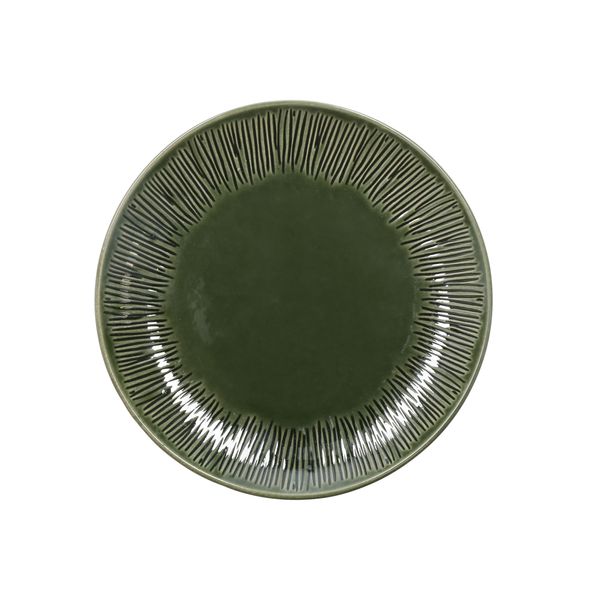 Mikasa Jardin Stoneware 4-Piece Side Plate Set, 21.5cm, Green