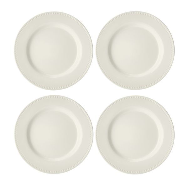 Mikasa Cranborne 12-Piece Stoneware Dinner Set, Cream
