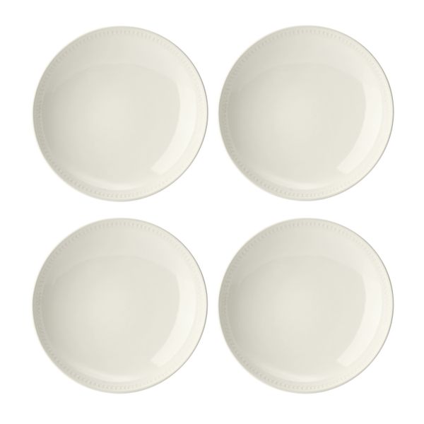 Mikasa Cranborne 4-Piece Stoneware Pasta Bowl Set, 24cm, Cream