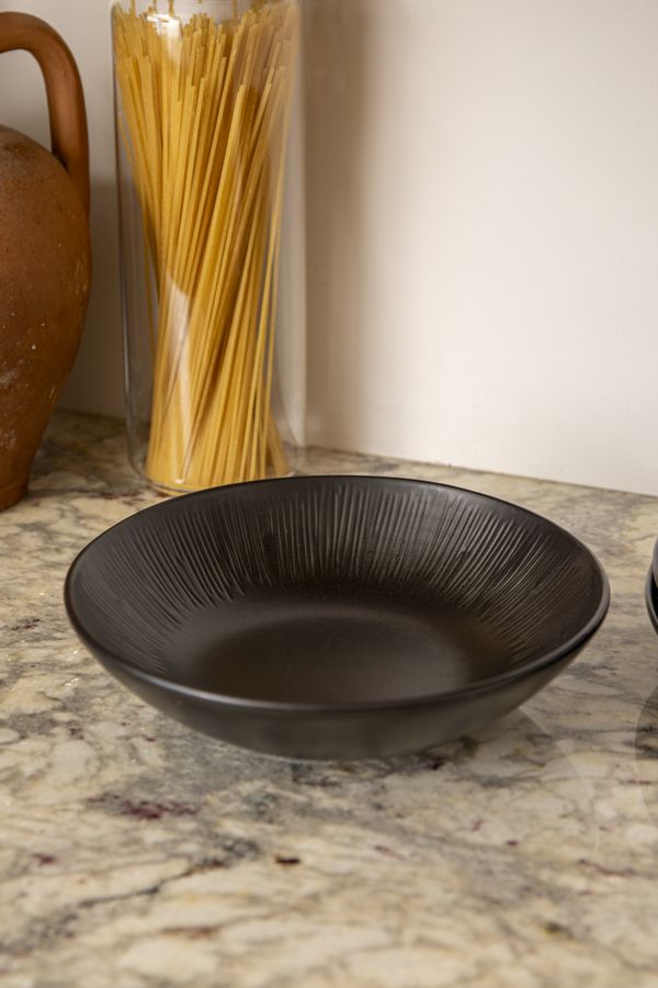 Mikasa Midnight Jardin Stoneware 4-Piece Pasta Bowl Set, 20cm
