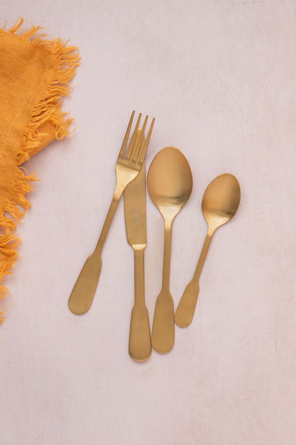 Mikasa Soho Gold Stainless Steel Cutlery Set, 16 Piece