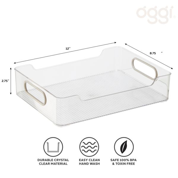 Oggi Cabinet/Storage Bin with Soft Grip Handles (30x22x7cm)