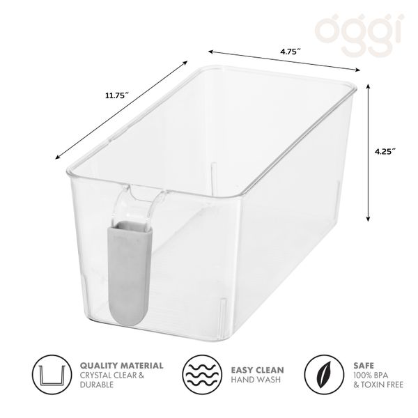 Oggi Cabinet/Storage Bins with "Easy Grip"Handles - Medium - Set of 2