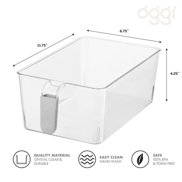 Oggi Cabinet/Storage Bins with "Easy Grip"Handles - Large - Set of 2