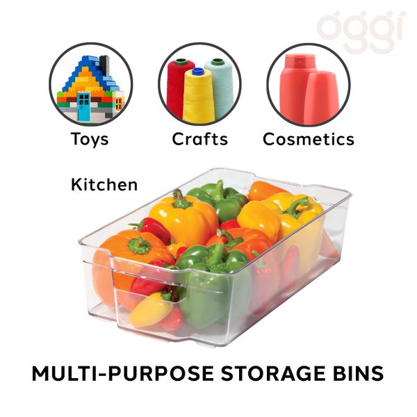 Oggi Stackable Storage Bin with Handles (37x21.5x9.5cm)