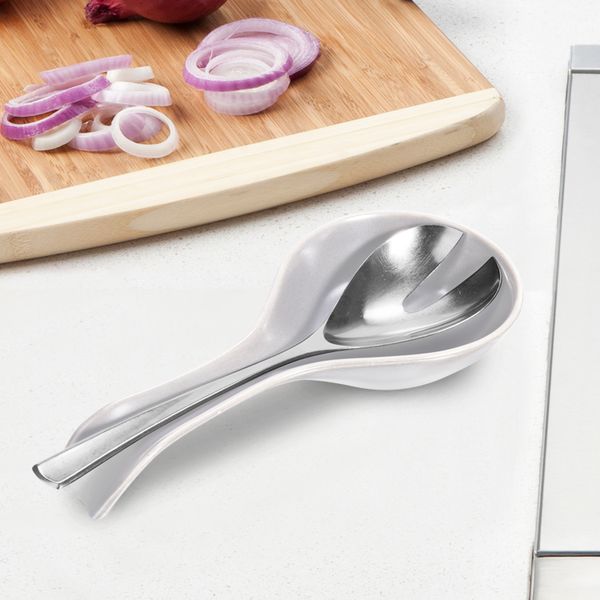 Oggi Ceramic Spoon Rest - White