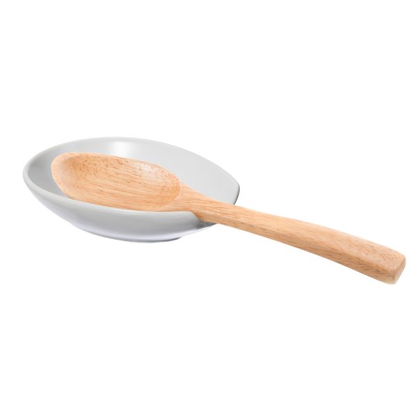 Oggi "Spooner" Ceramic Spoon Rest - White