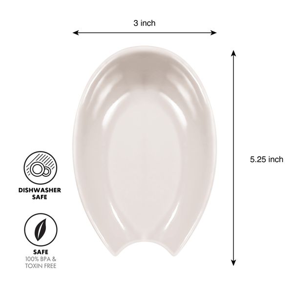 Oggi "Spooner" Ceramic Spoon Rest - White