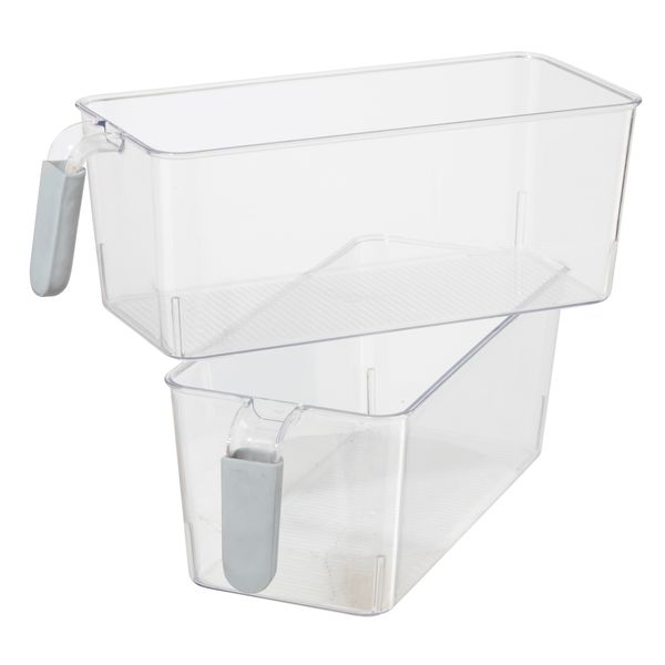 Oggi Cabinet/Storage Bins with "Easy Grip"Handles - Medium - Set of 2