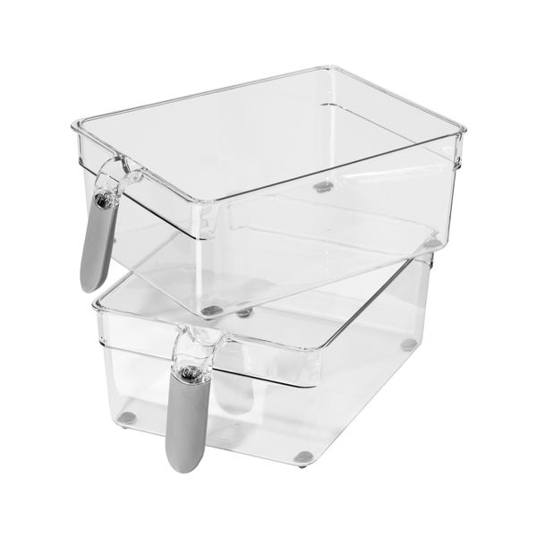 Oggi Cabinet/Storage Bins with "Easy Grip"Handles - Large - Set of 2