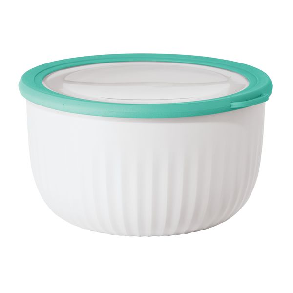 Oggi Prep & Serve Bowl with Lid - 3.785L - White