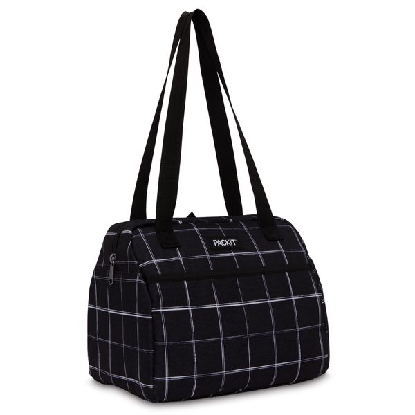 PackIt Freezable Hampton Bag - Black Grid