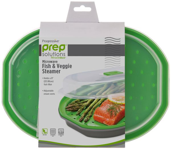 Progressive Prep Solutions Microwave Fish and Veggie Steamer