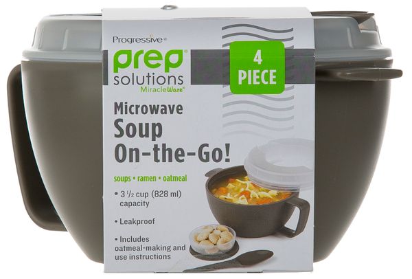 Progressive Prep Solutions Microwave "On the Go" Porridge and Noodle Bowl