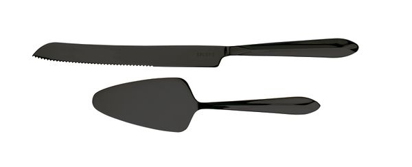 Splayd Cake Knife & Cake Server Set/2 - Black