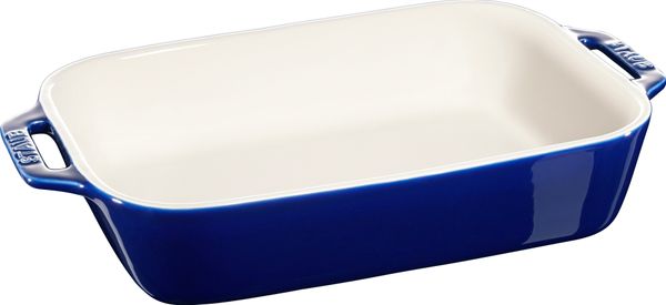 Staub Ceramic Gratin Rectangular 27 x 20cm Blue