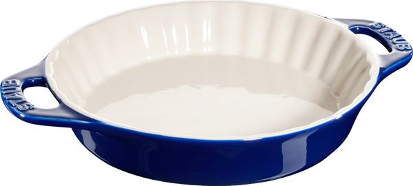 Staub Ceramic Round Pie Dish 24cm Dark Blue