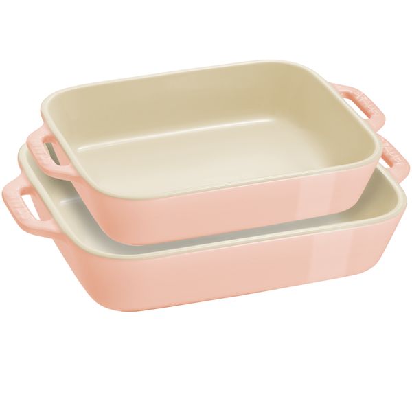 Staub Ceramic Oven Dish 2pc Set - Pink