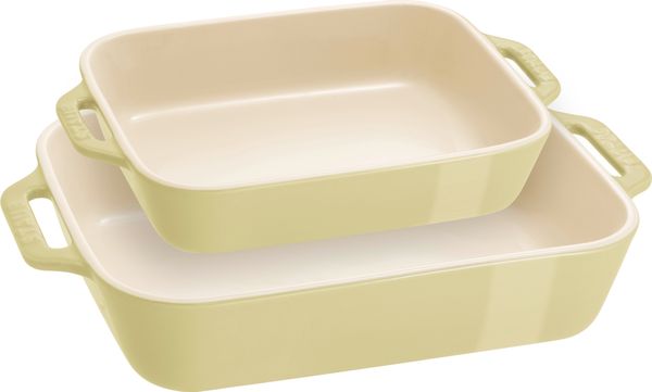 Staub Ceramic Oven Dish 2pc Set - Green