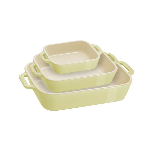 Staub Ceramic Oven Dish 3pc Set - Green