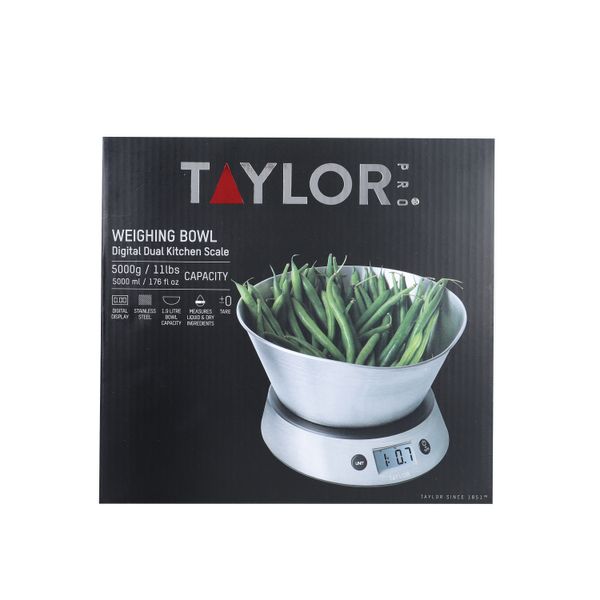 Taylor Digital Scale w/Bowl SS 5kg